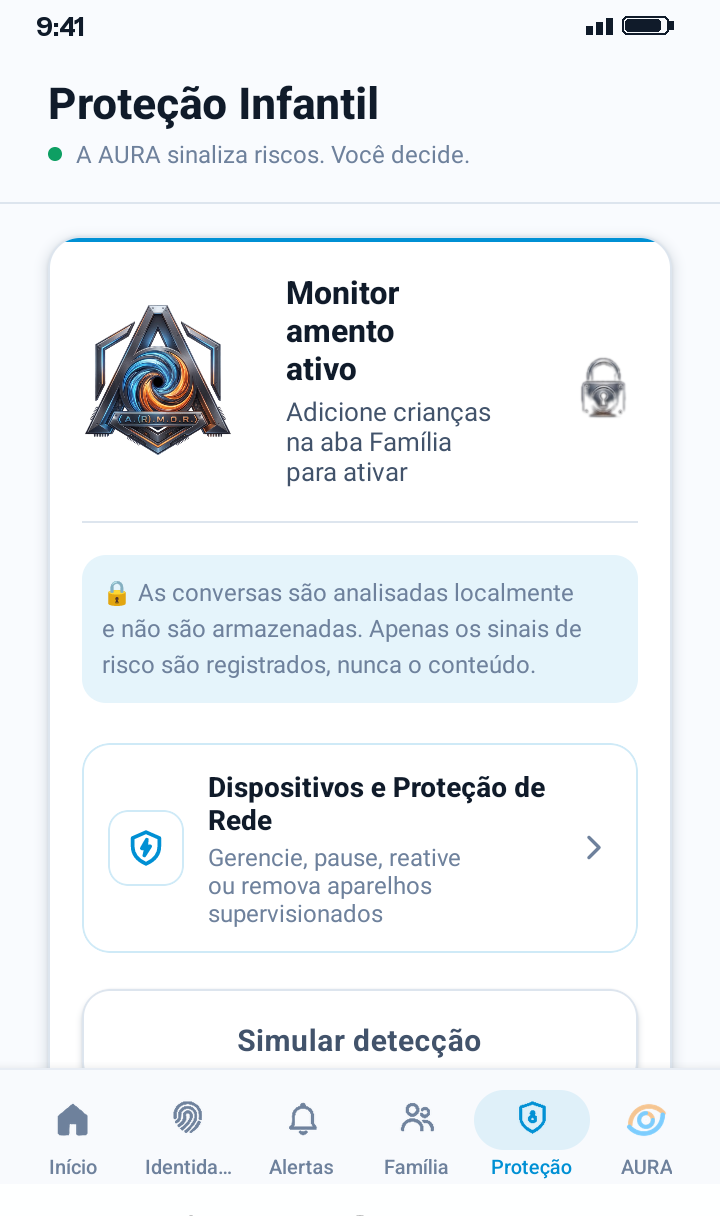 Proteção e filtros de conteúdo